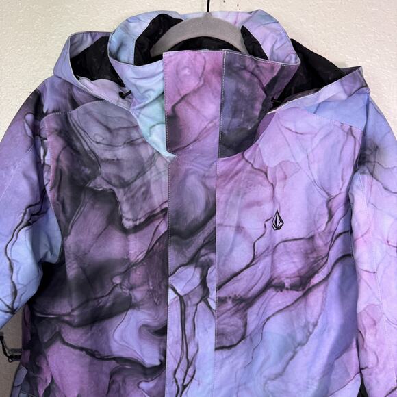 Volcom Westland Jacket Womens Medium Insulated Snowboard Ski Winter Marble NEW - Picture 6 of 13